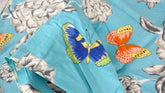 Tache 2-3 PC Cotton Butterfly Wonderland Blue Floral Colorful Girly Flat Sheet Set - DaDa Bedding Collection